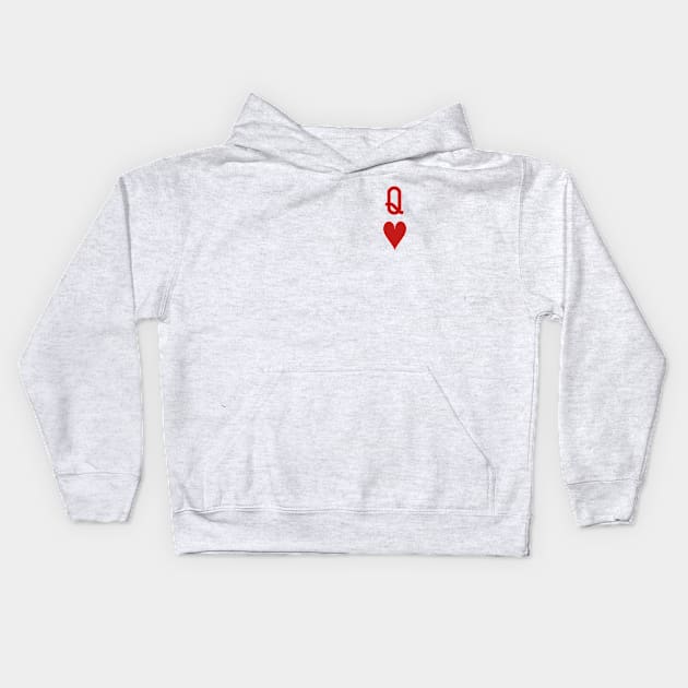 Queen of Hearts Kids Hoodie by RonMackPDX